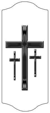 DARAY-C-517-BK-WT Black 3 Crosses White
